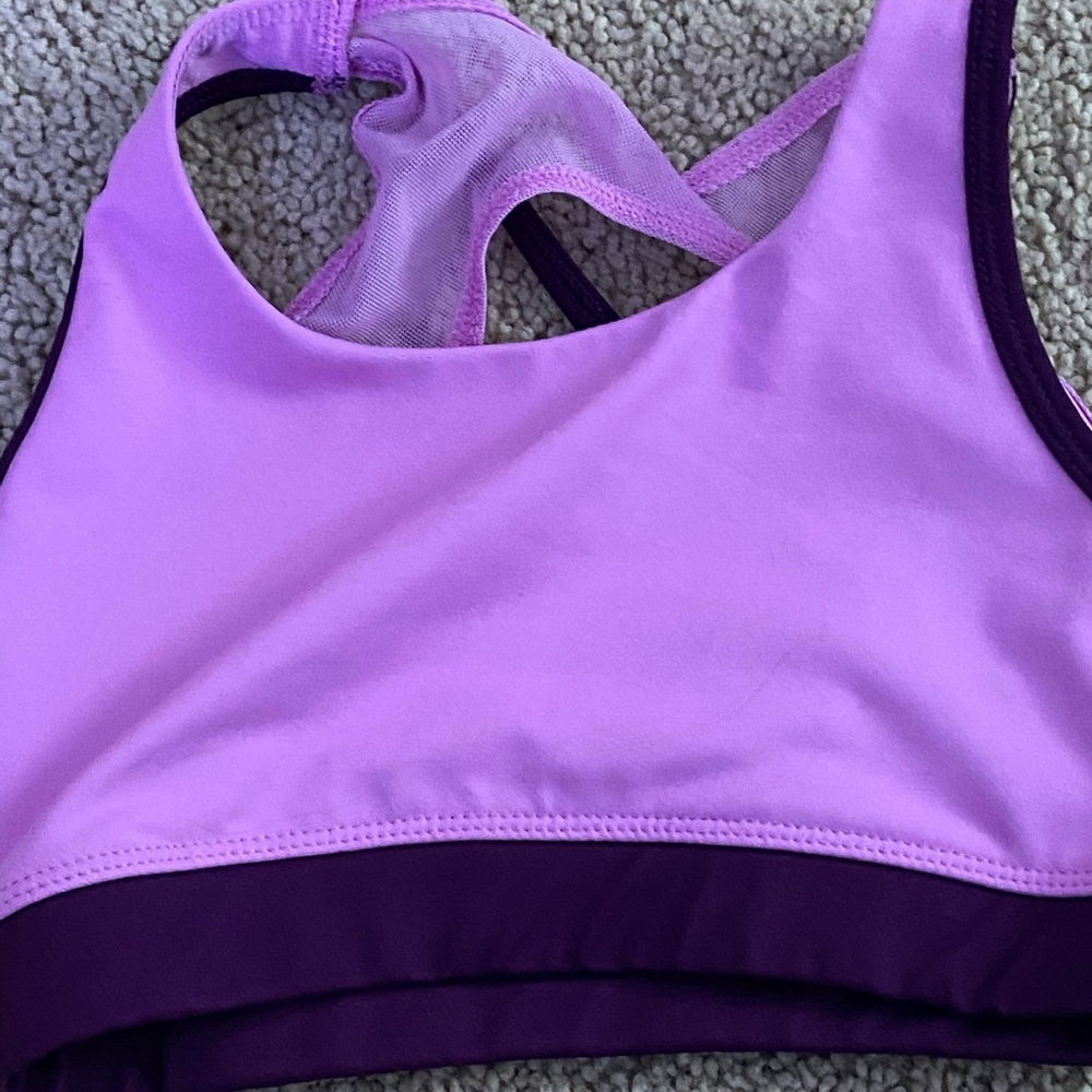 Kids purple sports bra